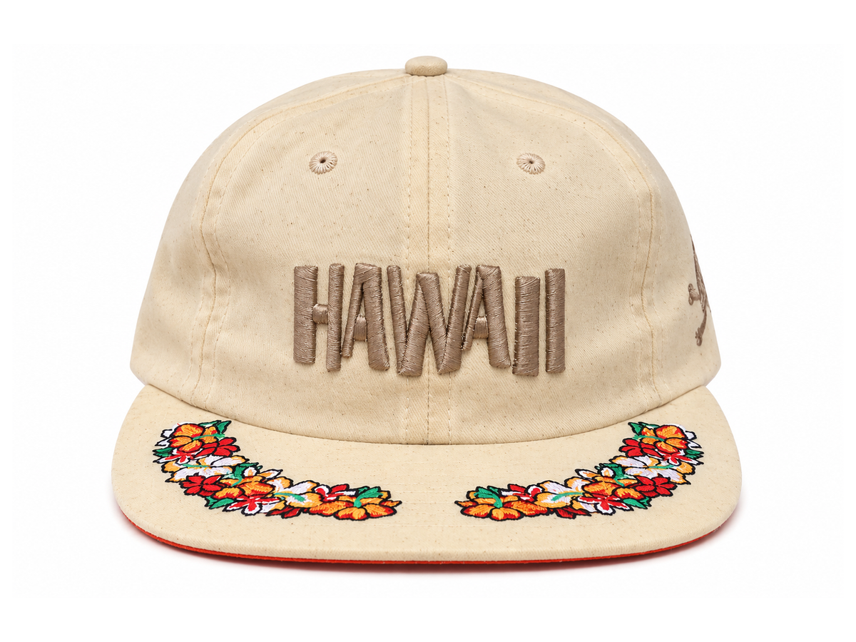 Maritime 6-Panel Cap NATURAL - Fitted x LEILOW