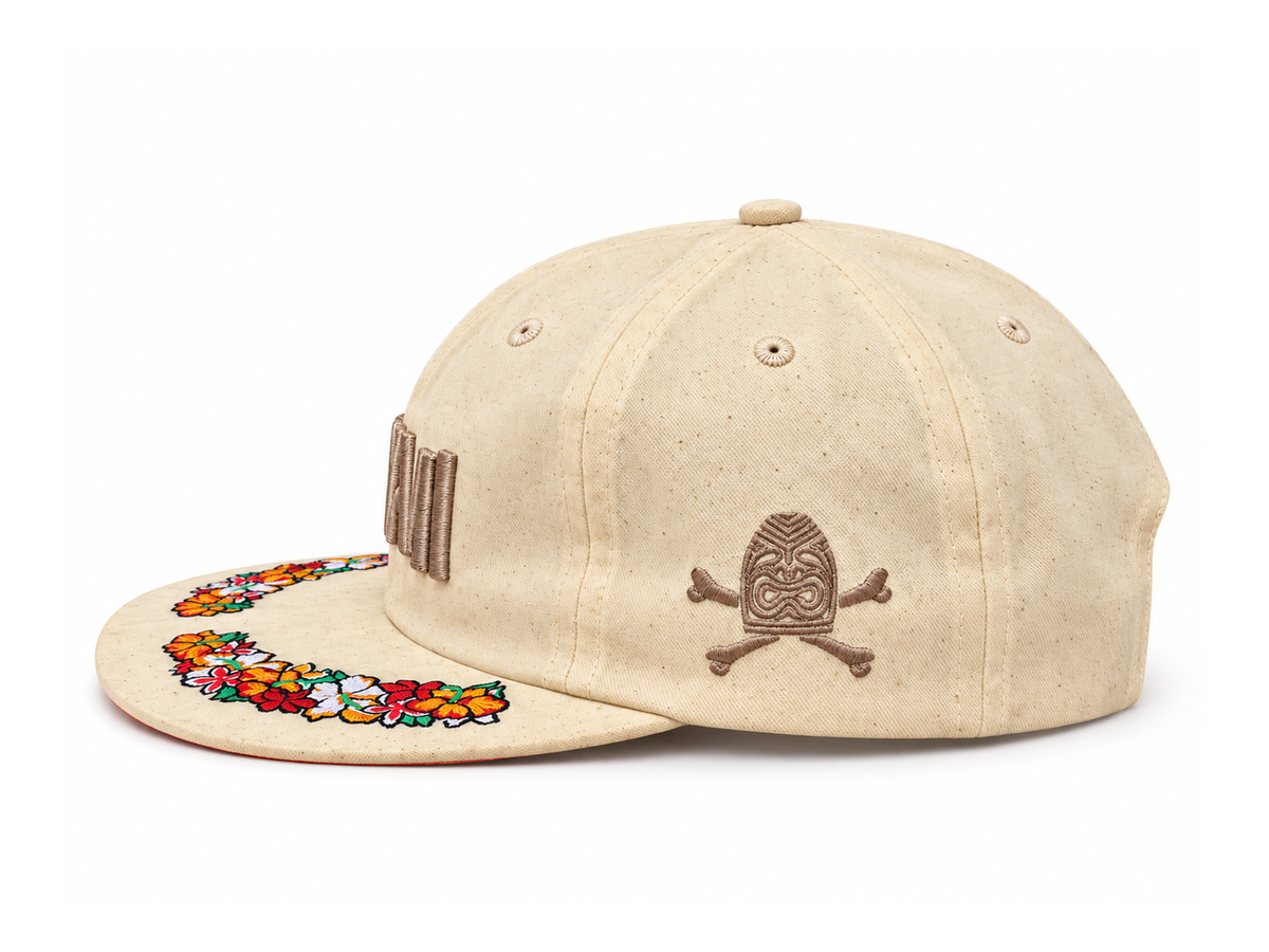 Maritime 6-Panel Cap NATURAL - Fitted x LEILOW