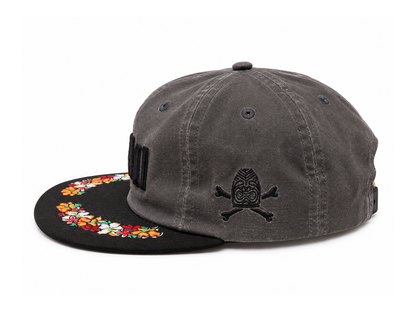 Maritime 6-Panel Cap CHARCOAL - Fitted x LEILOW